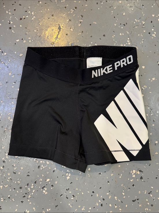 Nike Pants - Nike Pro Black Bike Shorts with White Graphic
